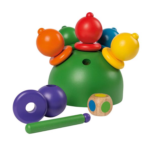 Kaufmannsspiel, Kugelspiel, Holzspielzeug, Kinderlatten, Farbenspiel
