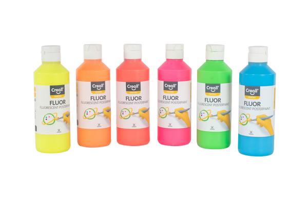 CREALL Fluoreszierende Leuchtfarbe, 250 ml, Farbe wählbar