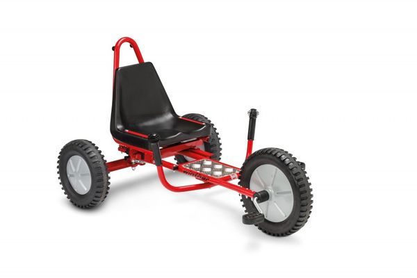 Kettcar, Pedalauto, Draisine, Schwarz, Rot