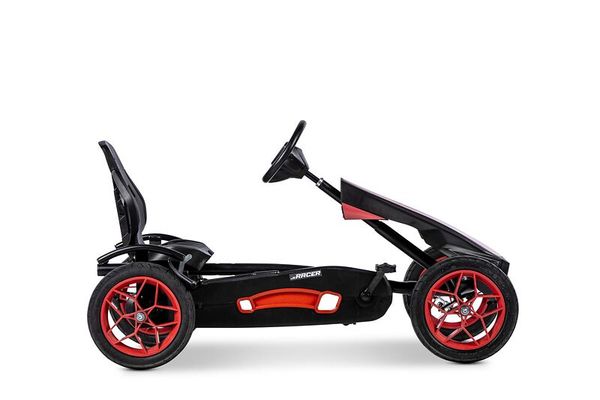 Go-kart, Racer, Rote Felgen, Schwarzer Rahmen, Klapplenkung