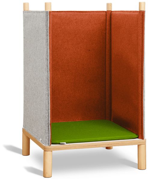 Akustik-Sofa Sila klein, Sitzhöhe 18 cm, Farbkombination wählbar
