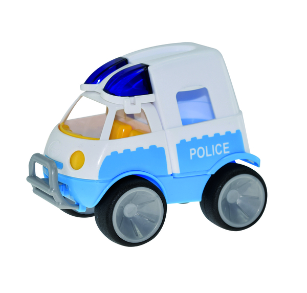 GOWI Polizeiwagen, klein, 14 x 9 x 11 cm, ab 1 Jahr GOWI Polizeiwagen, klein, 14 x 9 x 11 cm, ab 1 Jahr