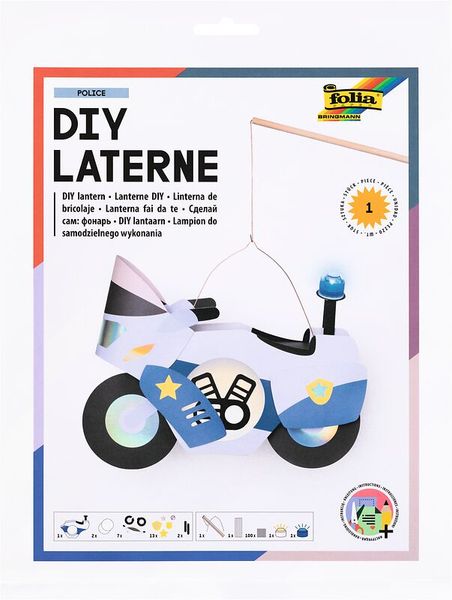 FOLIA Laternen-Bastelset Polizei