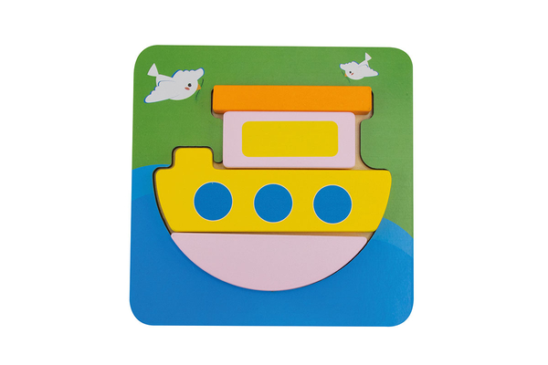8 Bambini Puzzle + Aufbewahrungsregal, Holz, ab 2 Jahre