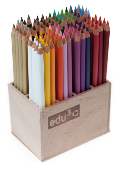 Buntstifte, Buntstift-Set, Holzkasten, Schulbedarf, Kunstbedarf