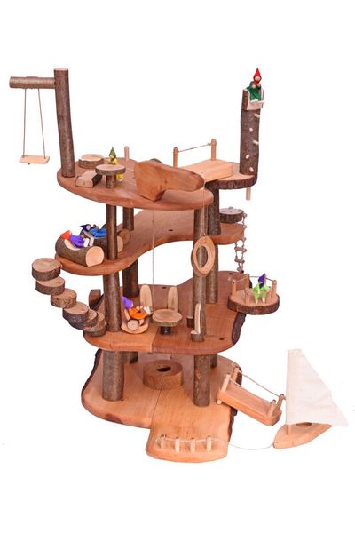 Puppen-Baumhaus groß (LxBxH): 50 x 50 x 65 cm, zerlegt