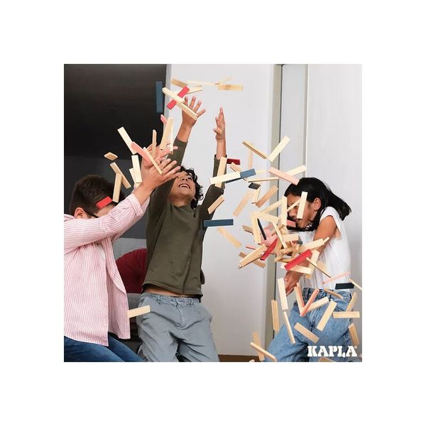 KAPLA 120er Bausteine Box - Natur, Rosa, Rot, Dunkelblau KAPLA 120er Bausteine Box - Natur, Rosa, Rot, Dunkelblau