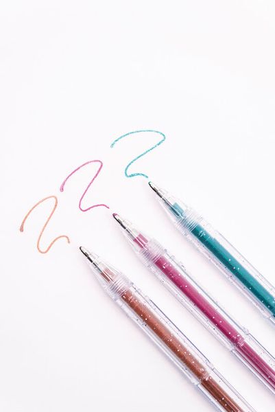 FOLIA Gelschreiber glitter, 10 Stifte in 10 Farben
