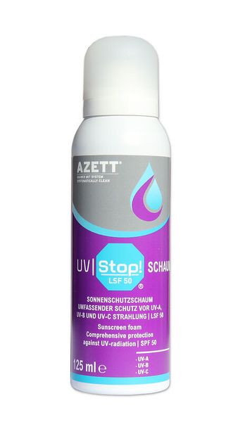 Azett UV Stop! Sonnenschutz-Schaum, LSF 50, 125 ml