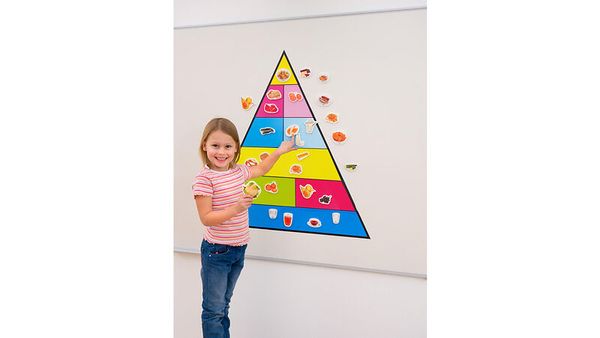 pyramide diagramm, hängende tabelle, kindliche erziehung, bunte pyramide, aufkleber