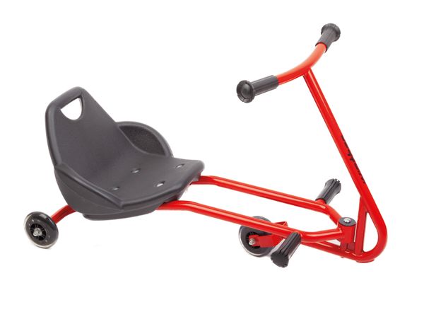 Kettcar, Sitzfahrzeug, Kinderspielzeug, Pedalantrieb, rote Farbe