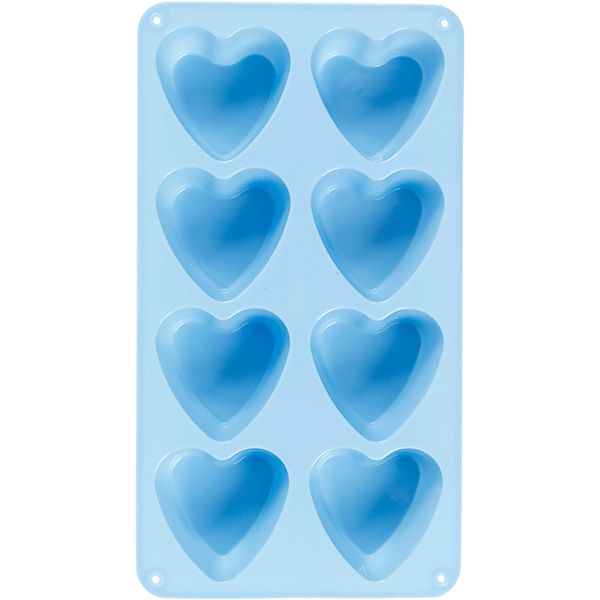 Herzformfächer, Backformen, Herz-Muffinform, Silikonform, blue