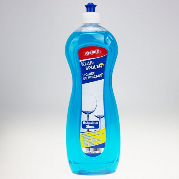 Spülmittel, Klarspüler, Flüssig, Glasreiniger, Blau