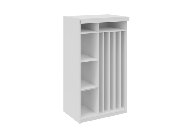 Liegepolsterschrank mit Fächer oben + links, Variante wählbar
