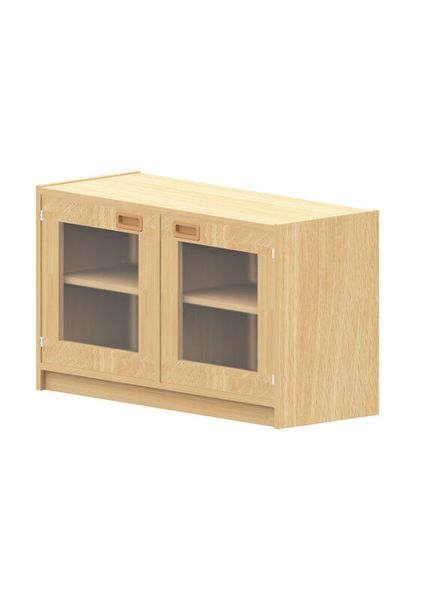 küchenschrank, holz, glasvitrine, frontglas, schrank