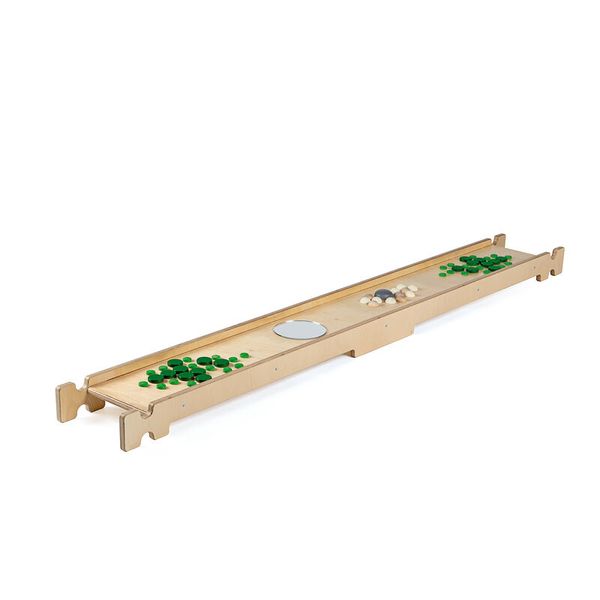 Streckenbrett, Mühle, Glasmurmant, Holzspielzeug, Kugelbahn