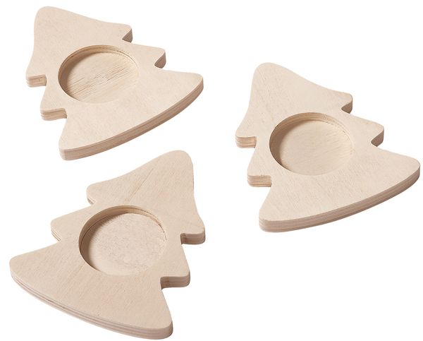 Wooden, Baumform, Untersetzer, Naturholz, Unbehandelt