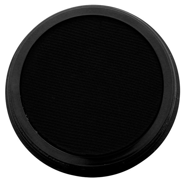 Objektivdeckel, schwarz, rund, äußerer ring, hohler innerer Bereich