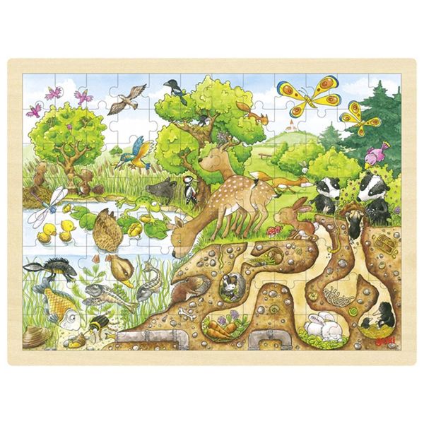 GOKI Einlegepuzzle Erlebnis Natur, Holz, 96 Teile, ab 3 Jahre GOKI Einlegepuzzle Erlebnis Natur, Holz, 96 Teile, ab 3 Jahre