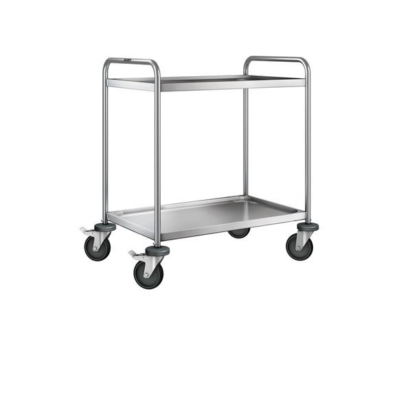 Rollwagen, Kühlwagen, Edelstahl, Kettenrollen, zwei Ebenen