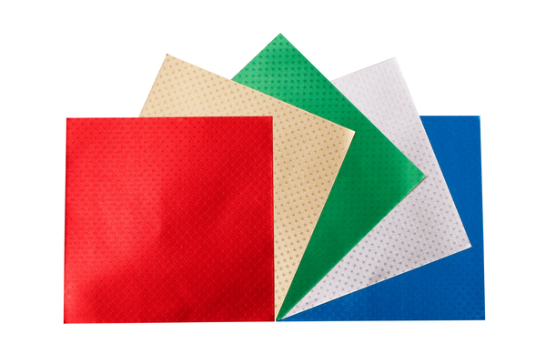 FOLIA Origamipapier Alufolie mit Sternen, 15x15cm, 50 Blatt bunt sortiert