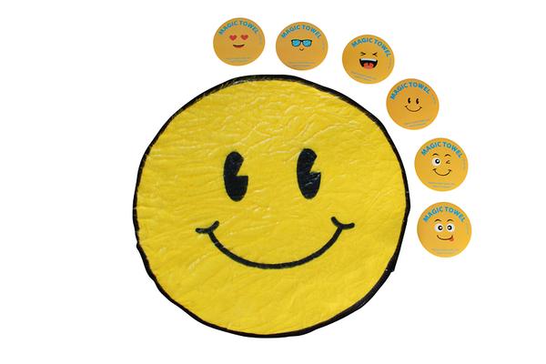 Magisches Handtuch, Smiley, 6 Stk. Magisches Handtuch, Smiley, 6 Stk.
