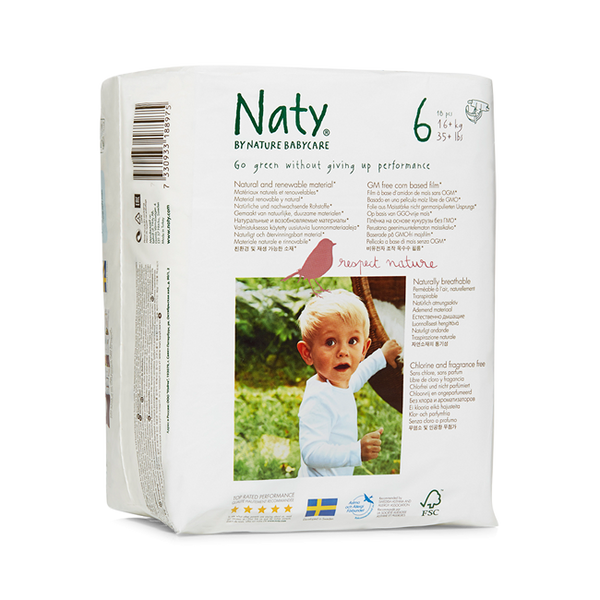 NATY Ökowindeln, Größe 6 (>16 kg), 17 Stück