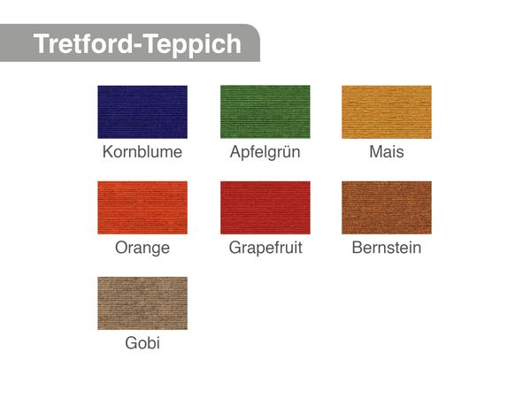 Teppich, Tretford-Teppich, Kornblume, Apfelgrün, Mais