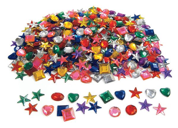 confetti, glitzer, dekorationen, echtsteine, sterne