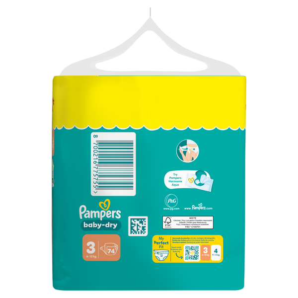 PAMPERS Baby Dry Windeln Größe 3, Midi 6-10 kg, Packungsgröße wählbar
