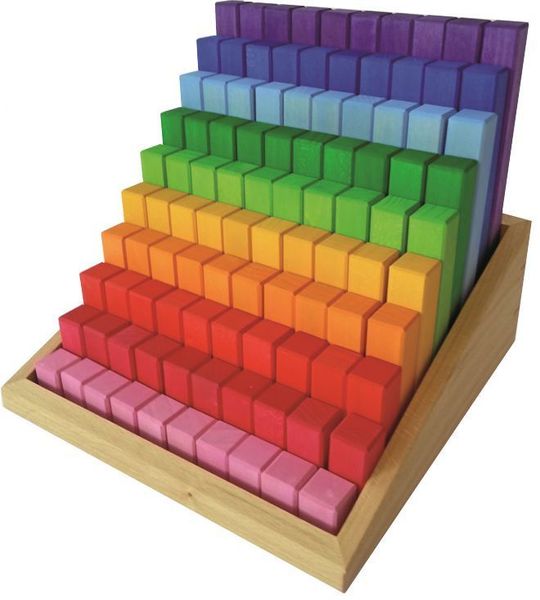 Holzspielzeug, Rechenschieber, Abakus, Bunt, Pyramide