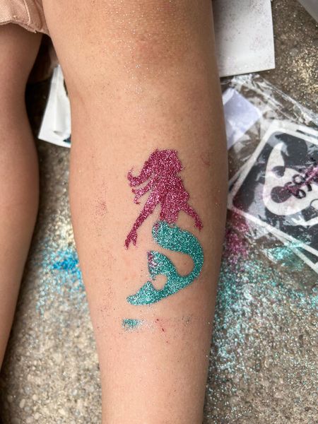 glitzer tattoo, tatoo spruch?