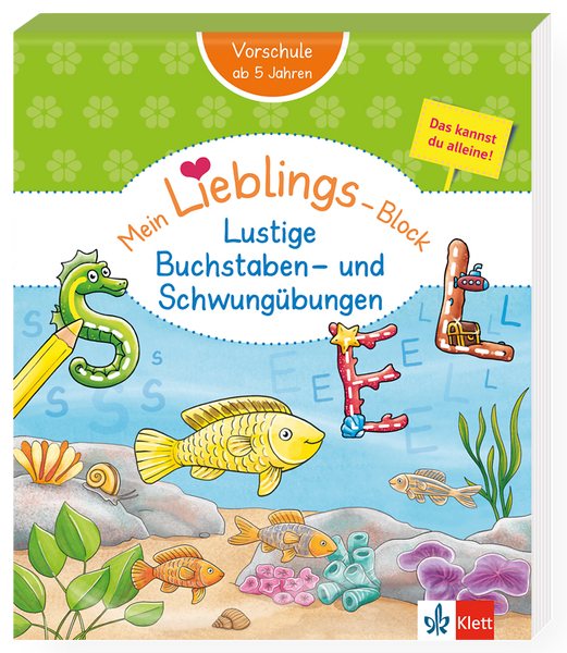 Klett Mein Lieblings-Block Lustige Buchstaben- und Schwungübungen