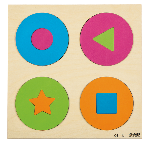 Reliefpuzzle Entdecke Farben und Formen, 2 Puzzle (8+16 Teile), ab 4 Jahre (SONDERANGEBOT)