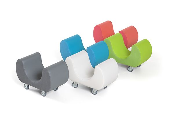 Sessel, Kleinkinderstuhl, Sessel mit Rollen, Farbenmix, Designerstuhl