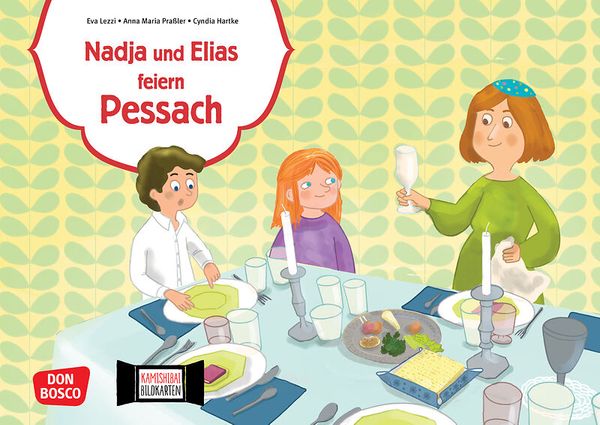 Kamishibai Bildkartenset - Nadja und Elias feiern Pessach