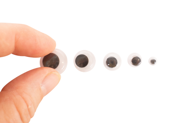 ELVIRAS Wackelaugensortiment rund und oval, 5 - 15 mm, 500 Stück