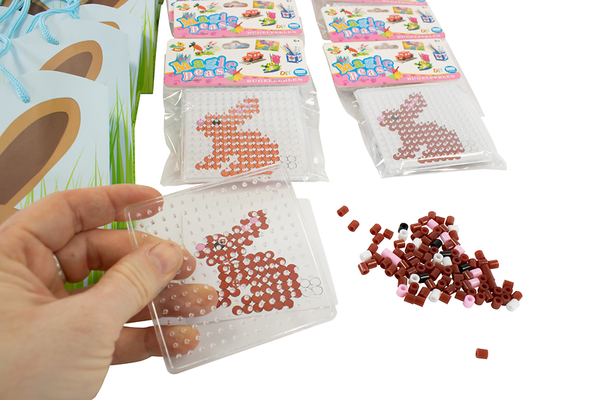 Osterkörbchen mit Bügelperlenset, 12 Sets Osterkörbchen mit Bügelperlenset, 12 Sets