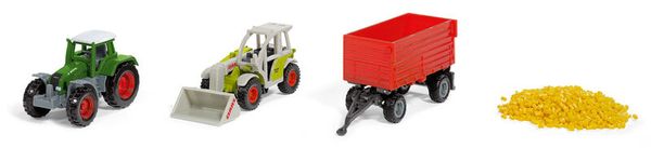 SIKU Spielwelt Set - Landwirtschaft, Baustelle & Straßenbau, ab 3 Jahre