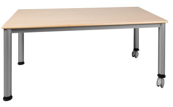 schreibtisch, tisch, rollunterlage, metalltisch, holzoberfläche
