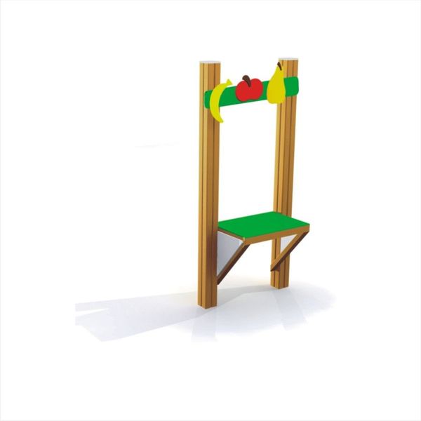 Holzständer, Klettergerät, Kinderspielplatz, Grüner Sitz, Fruchtaufbewahrung-Attrappe