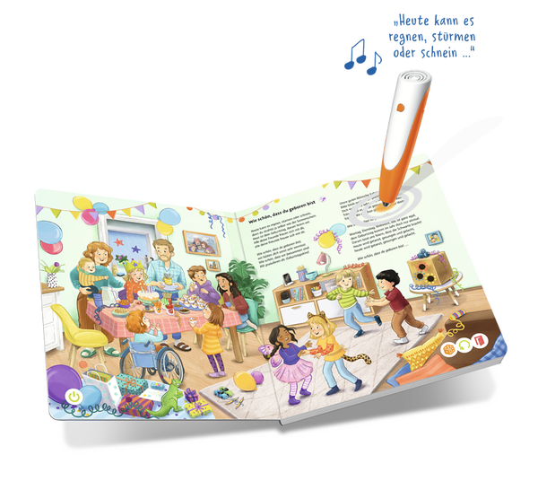 Kinderbuch, Interaktives Buch, Audio-Stift, Bunte Illustrationen, Spielen und Lernen