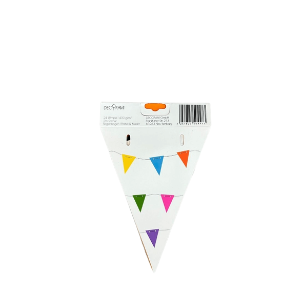 Wimpelkette Aufhänger, Deko-Girlande, bunte Wimpel, Banner, Papier-Girlande