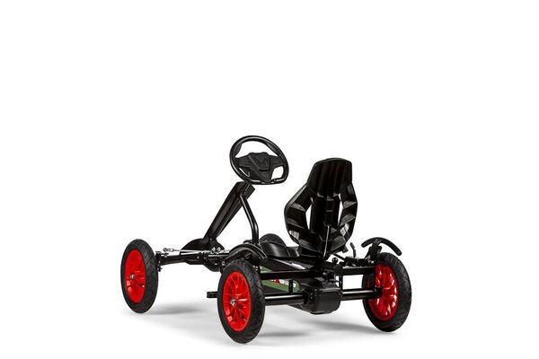 Go-kart, Pedal kart, Rote Räder, Schwarzes Sitz, Lenkrad