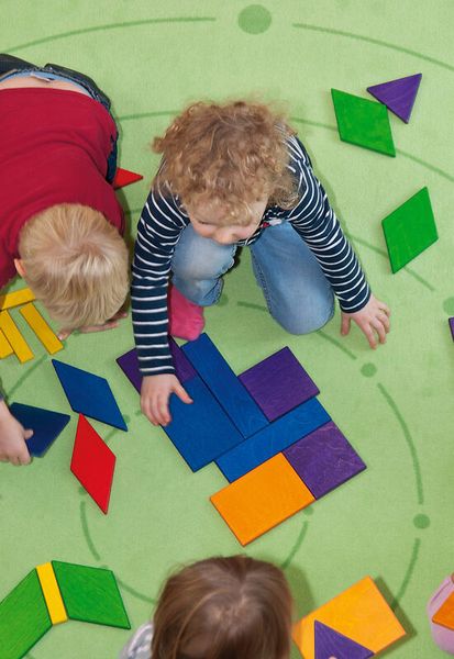 Kinder, Puzzles, Bauklötze, Matte, Geometrische Formen
