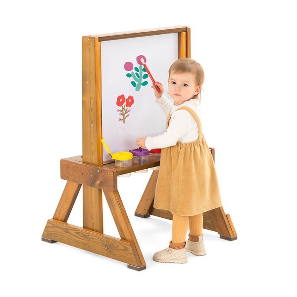 Kinderspielzeug, Malwand, Holzständer, Pinselset, Kinderkreativbereich