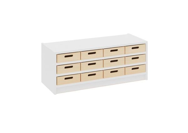 Materialschrank mit kleinen Kästen ohne Sichtfenster, Varianten wählbar