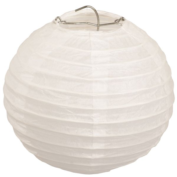 Papier-Laterne, weiß, Ø 13 cm, 6 Stück Papier-Laterne, weiß, Ø 13 cm, 6 Stück