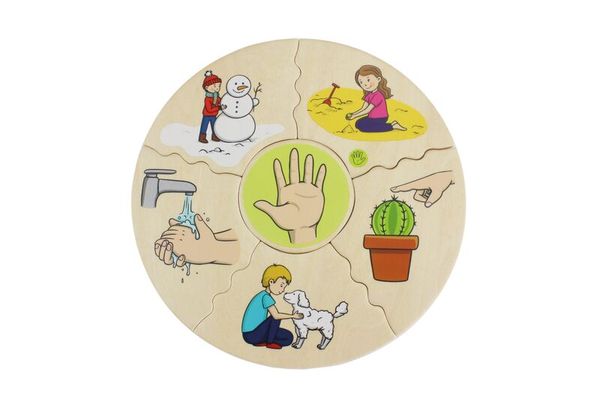 Humanico 5 Sinne, 30 Holz-Puzzleteile, ab 4 Jahre Humanico 5 Sinne, 30 Holz-Puzzleteile, ab 4 Jahre