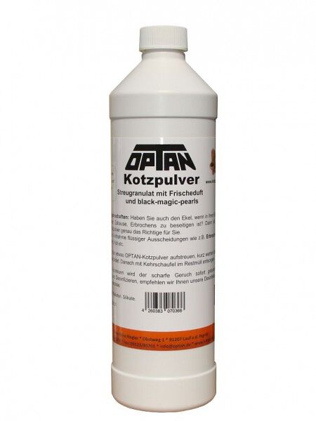 Optan Kotzpulver, Bindemittel für Erbrochenes, verschiedene Größen